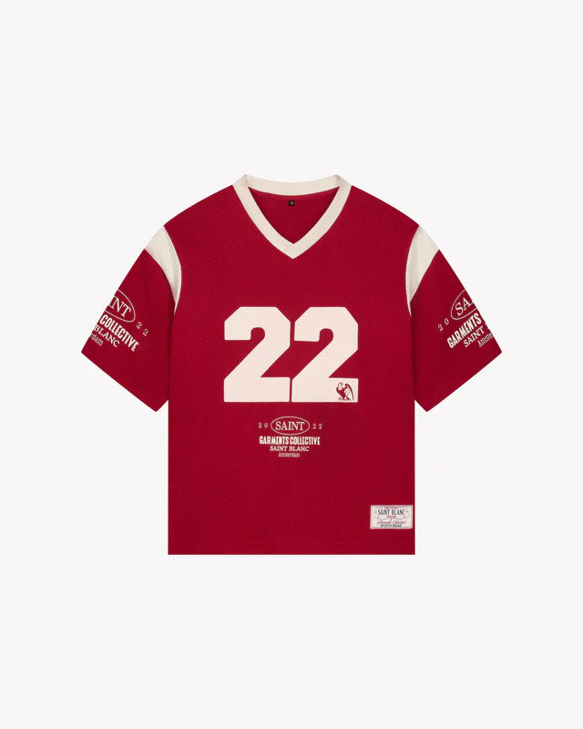 SAINT BLANC COLLECTIVE JERSEY Oxblood Red