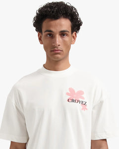 CROYEZ BOTANIQUE T-SHIRT - Off-White/Pink