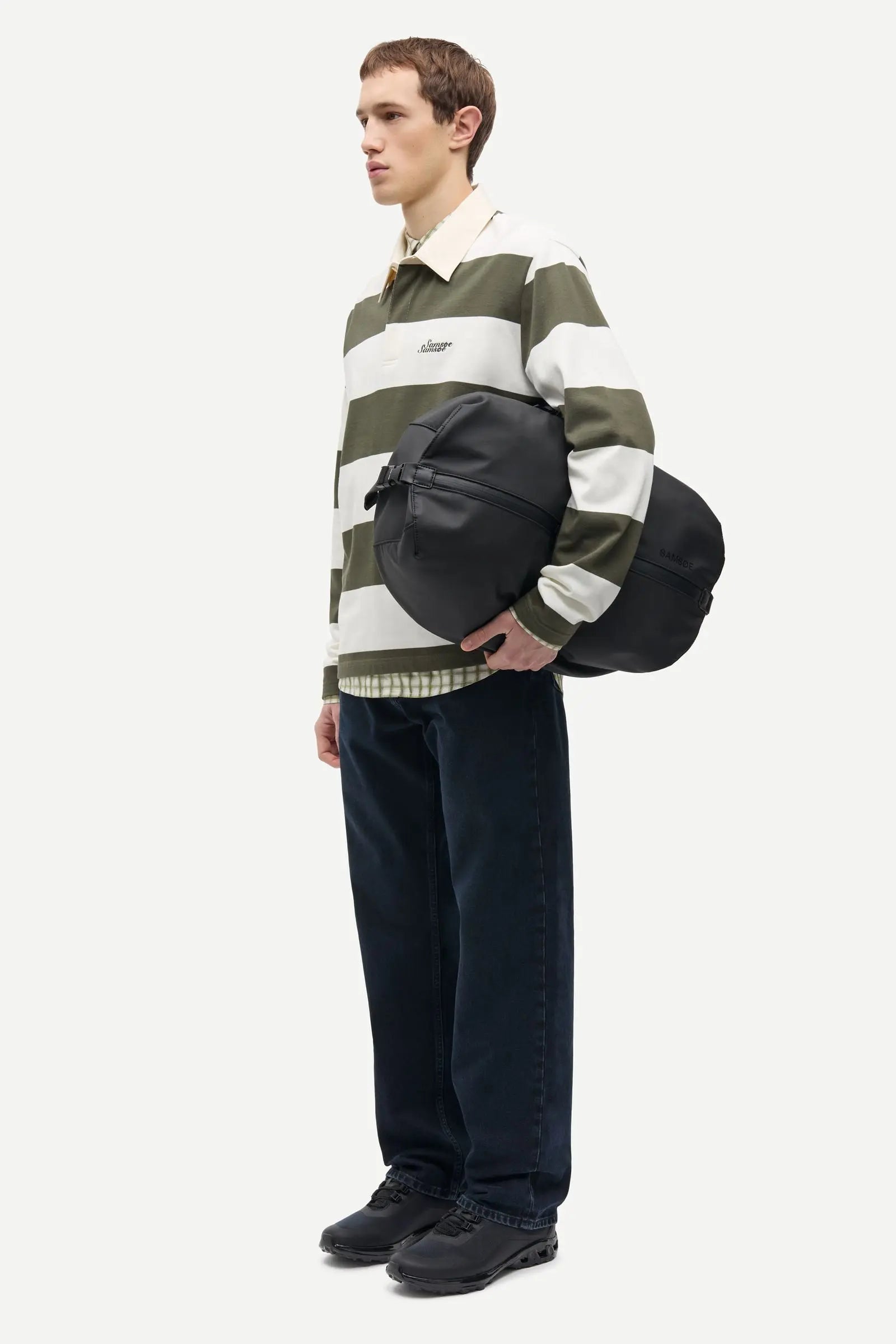 SAMSOE SAMSOE SAKEVIN X POLO LS 15512 Forest Night Stripe