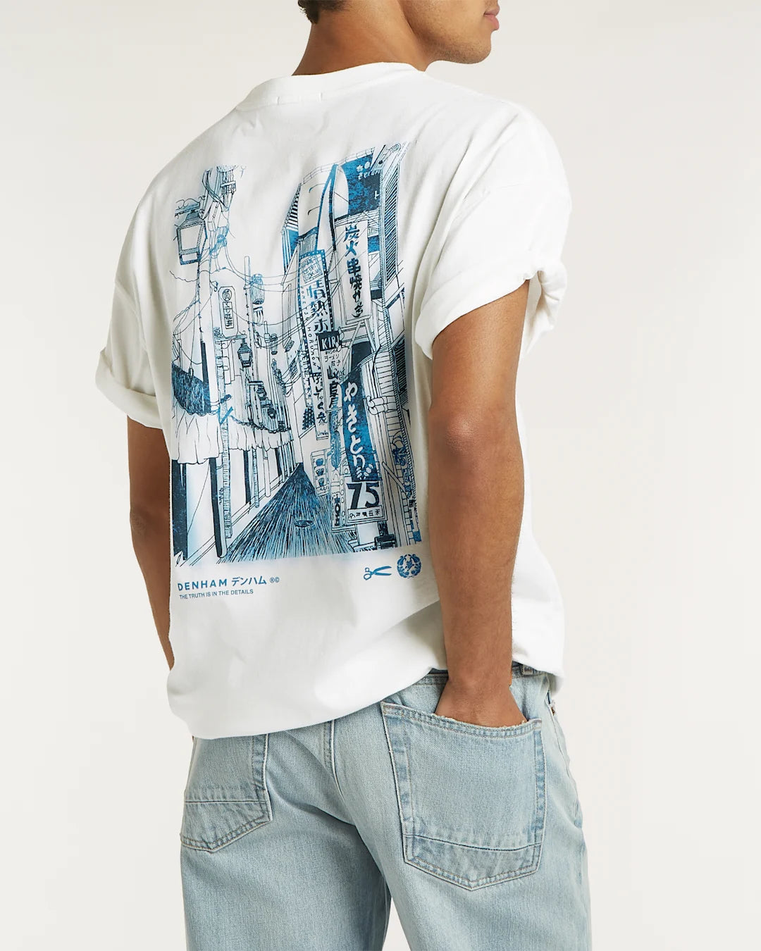 DENHAM UENO GRAPHIC TEE White