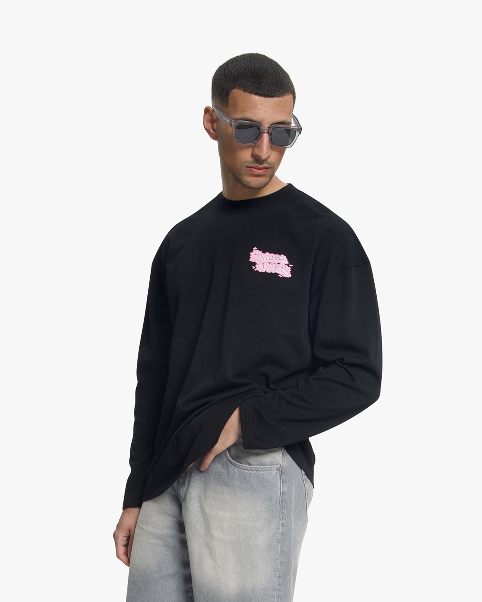 Croyez Fleur Heureuse Longsleeve Black