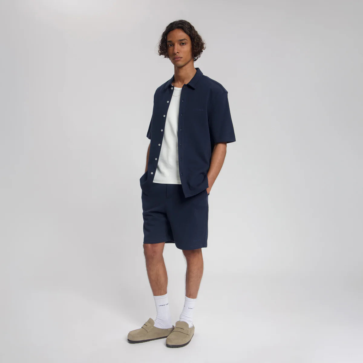 LAW OF THE SEA BERMUDA STRUCTURED SHIRT Sky Captain