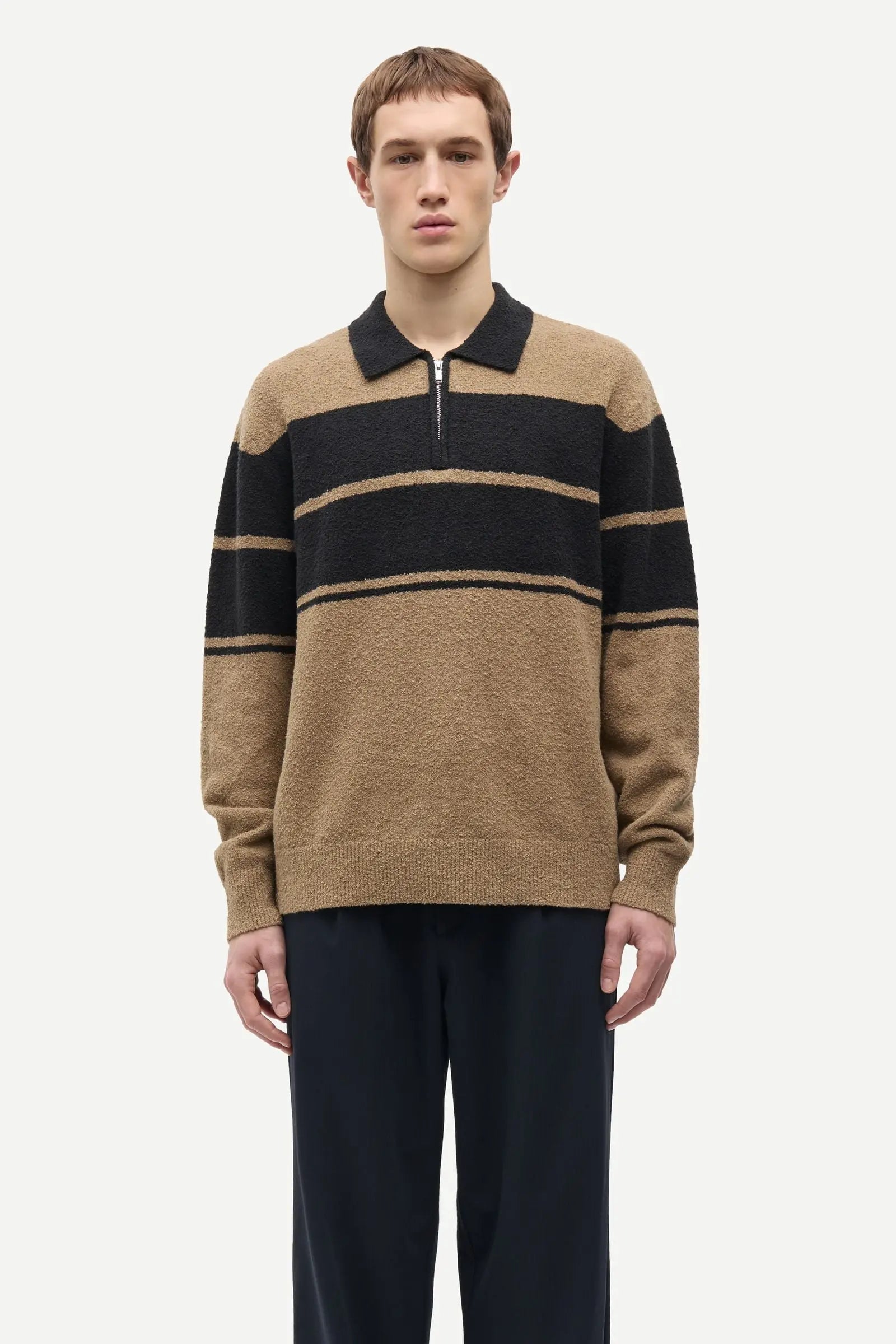 SAMSOE SAMSOE SANINO HZ POLO 15179 Washed Black Mel.