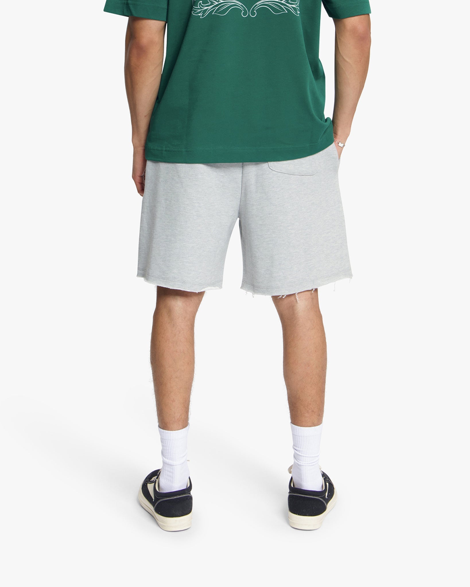 Croyez Relaxed Paris Shorts | Grey Melange