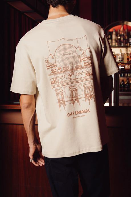 EDMONDS Le café bistro T-shirt - sand