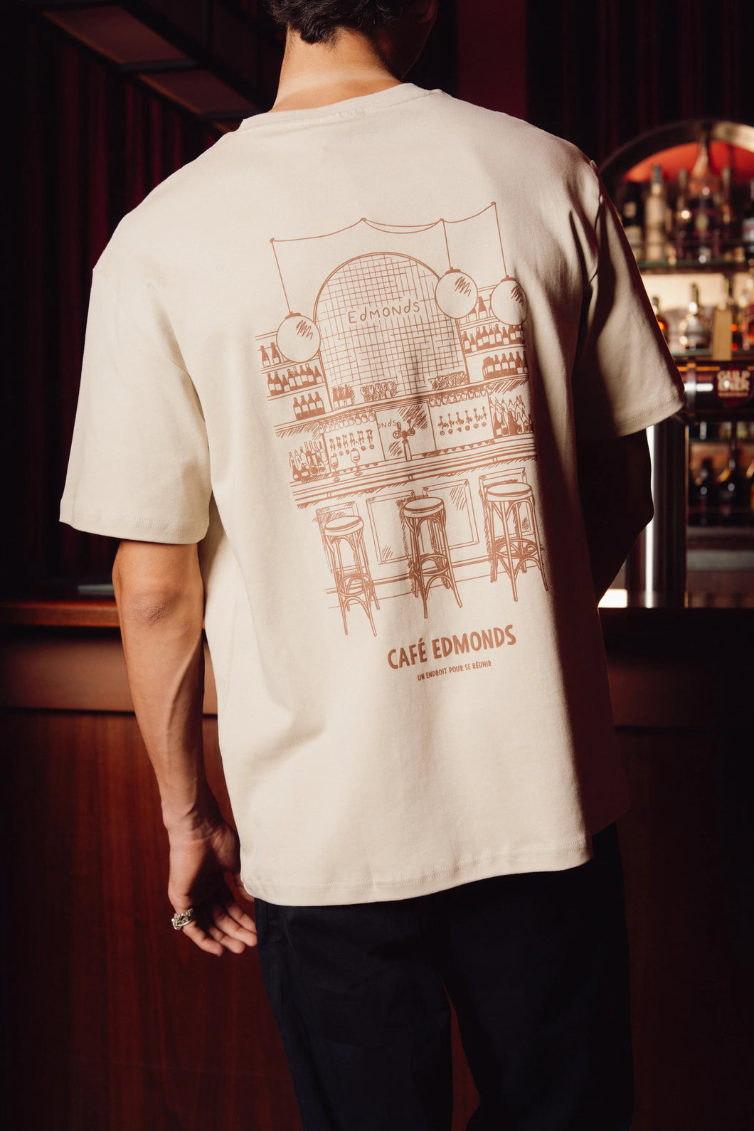 EDMONDS Le café bistro T-shirt - sand