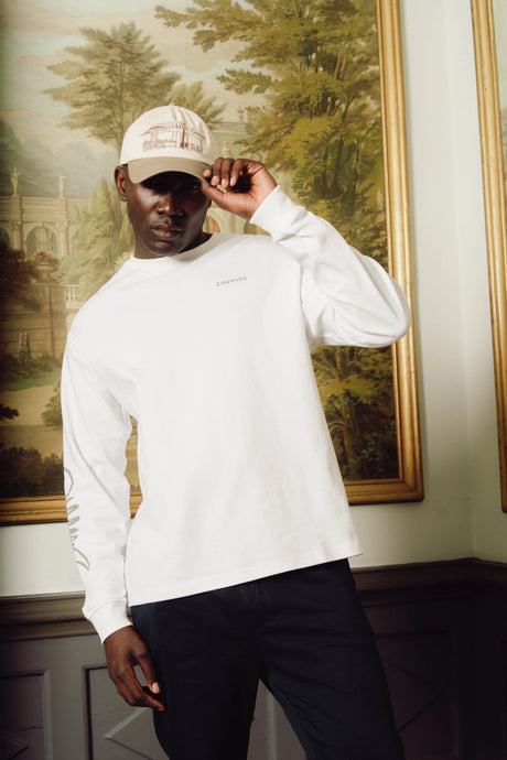 EDMONDS Le Poisson longsleeve Tee - White