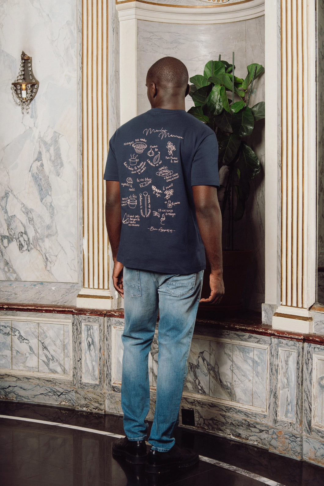 EDMONDS Moule Maniere tee - Navy