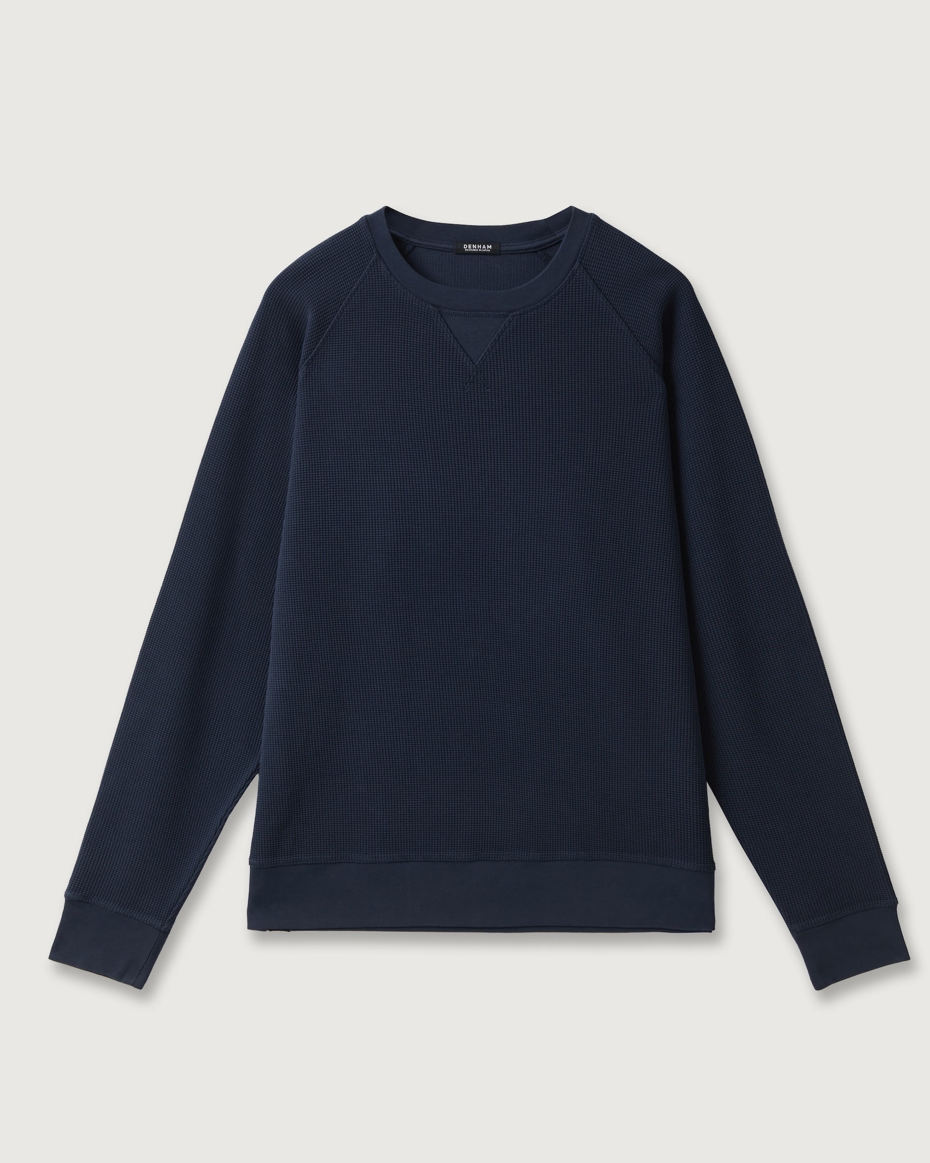 DENHAM WAFFLE LS SWEAY Navy