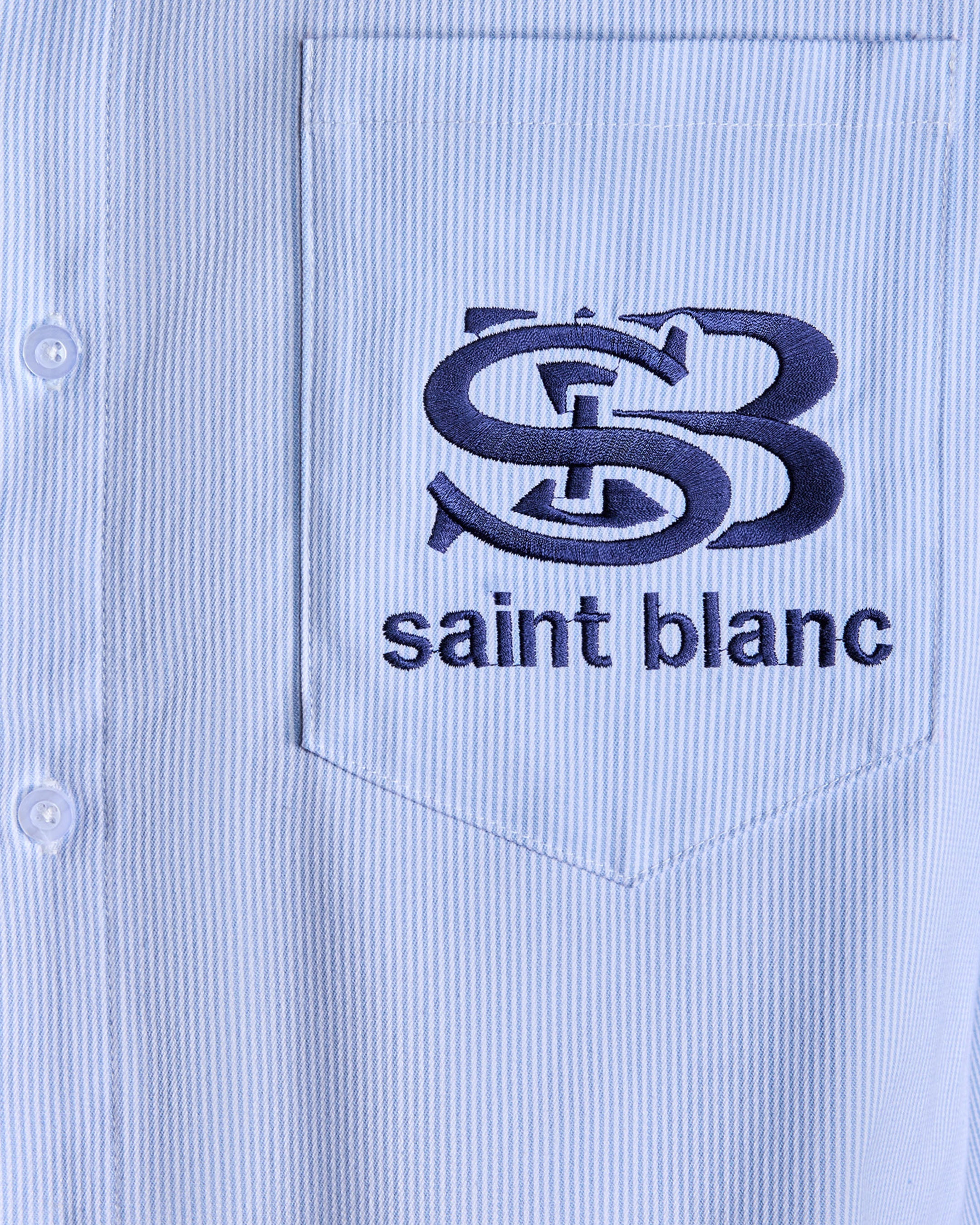 SAINT BLANC INITIALS BUTTON SHIRT Blue