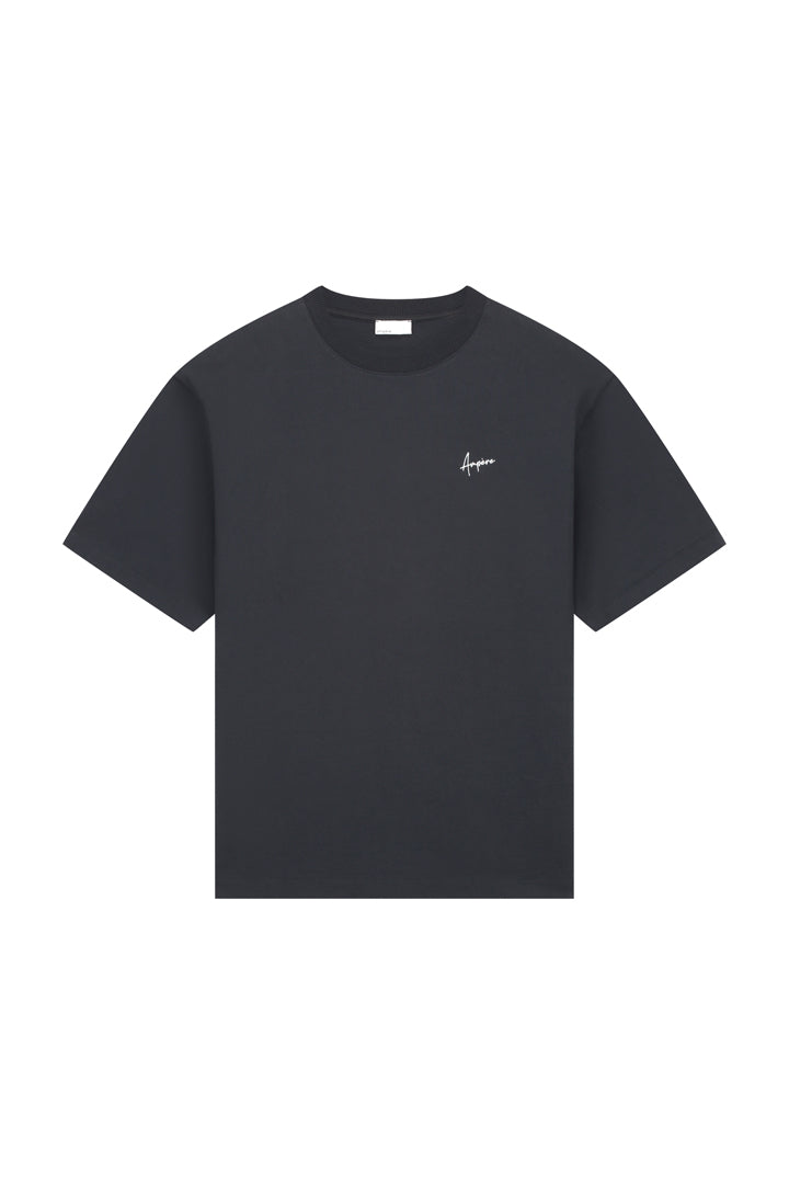 AMPÈRE AUGUST REGULAR TEE FLOWER PATCH | Black