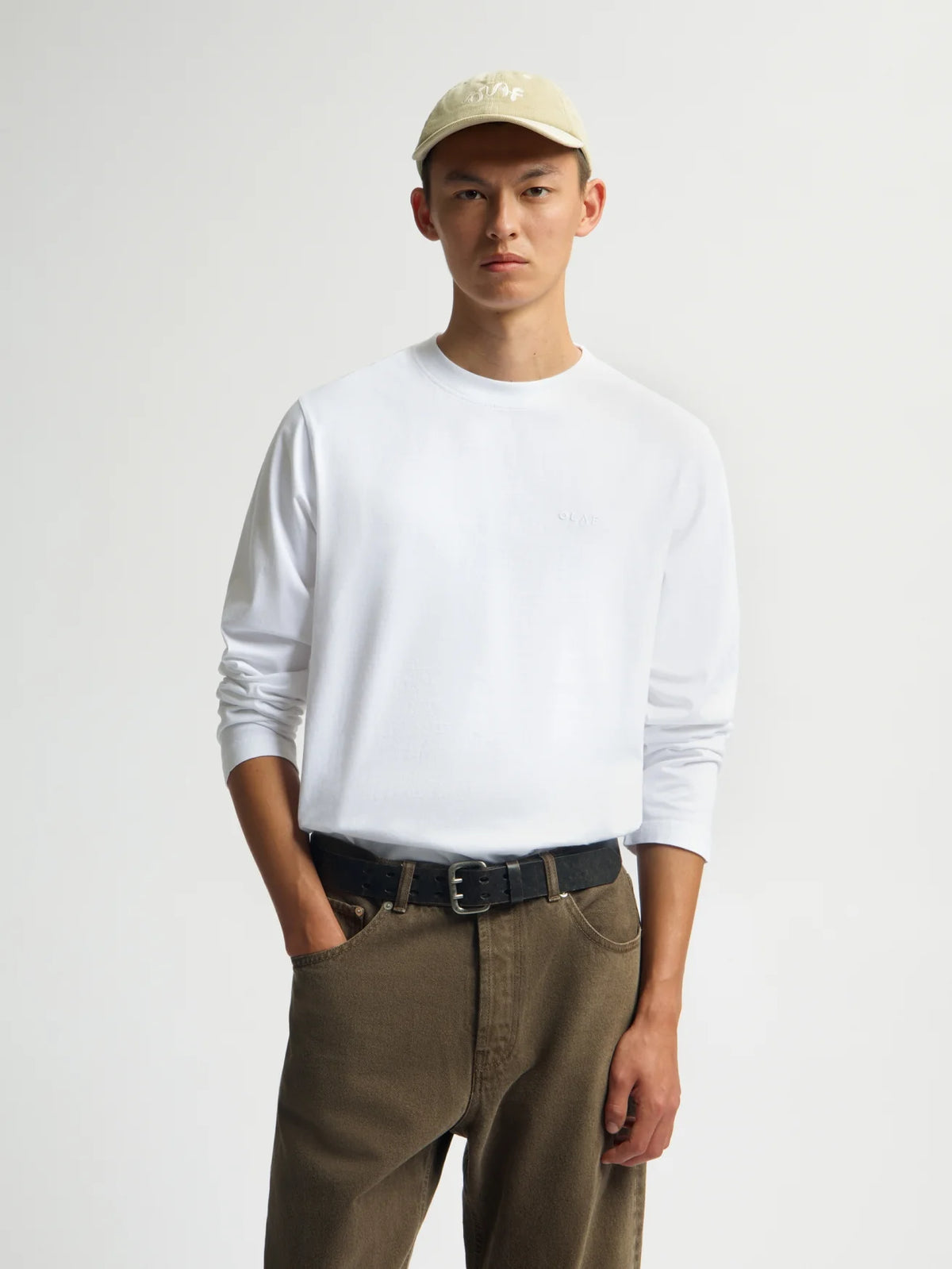 OLAF DOILY LS TEE Optical White