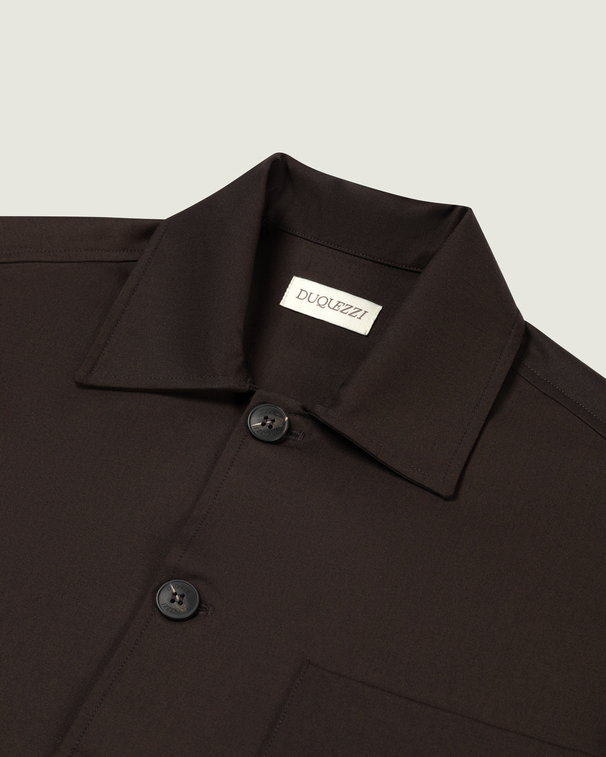 DUQUEZZI WOOL BLEND OVERSHIRT | DARK BROWN