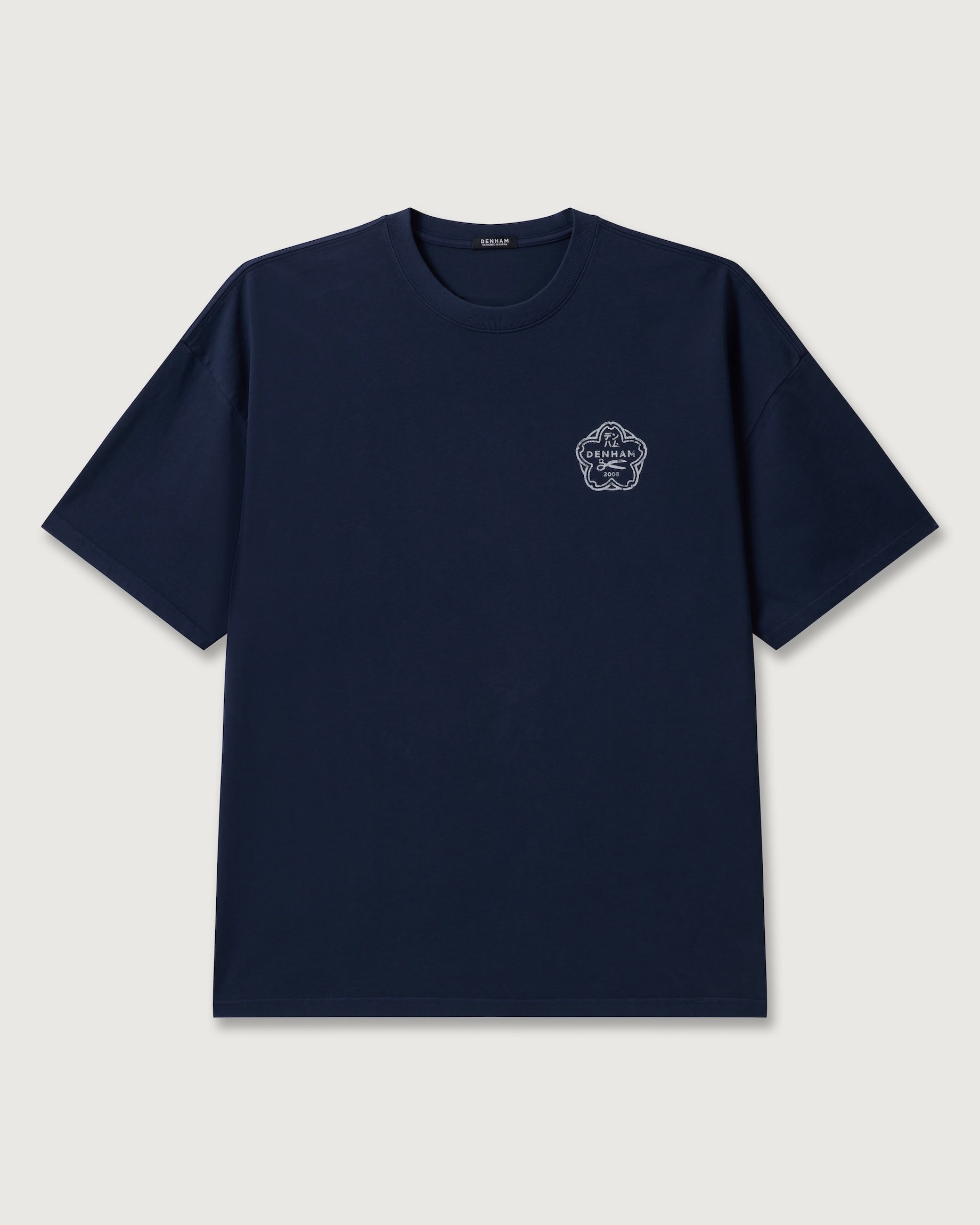 DENHAM SAKE SS BOXY TEE Blue