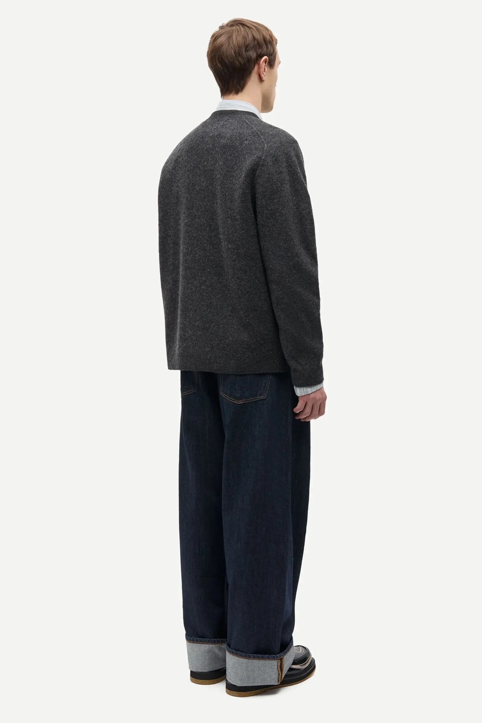 SAMSOE SAMSOE SARICK SWEATER 15561 Dark Grey Mel.