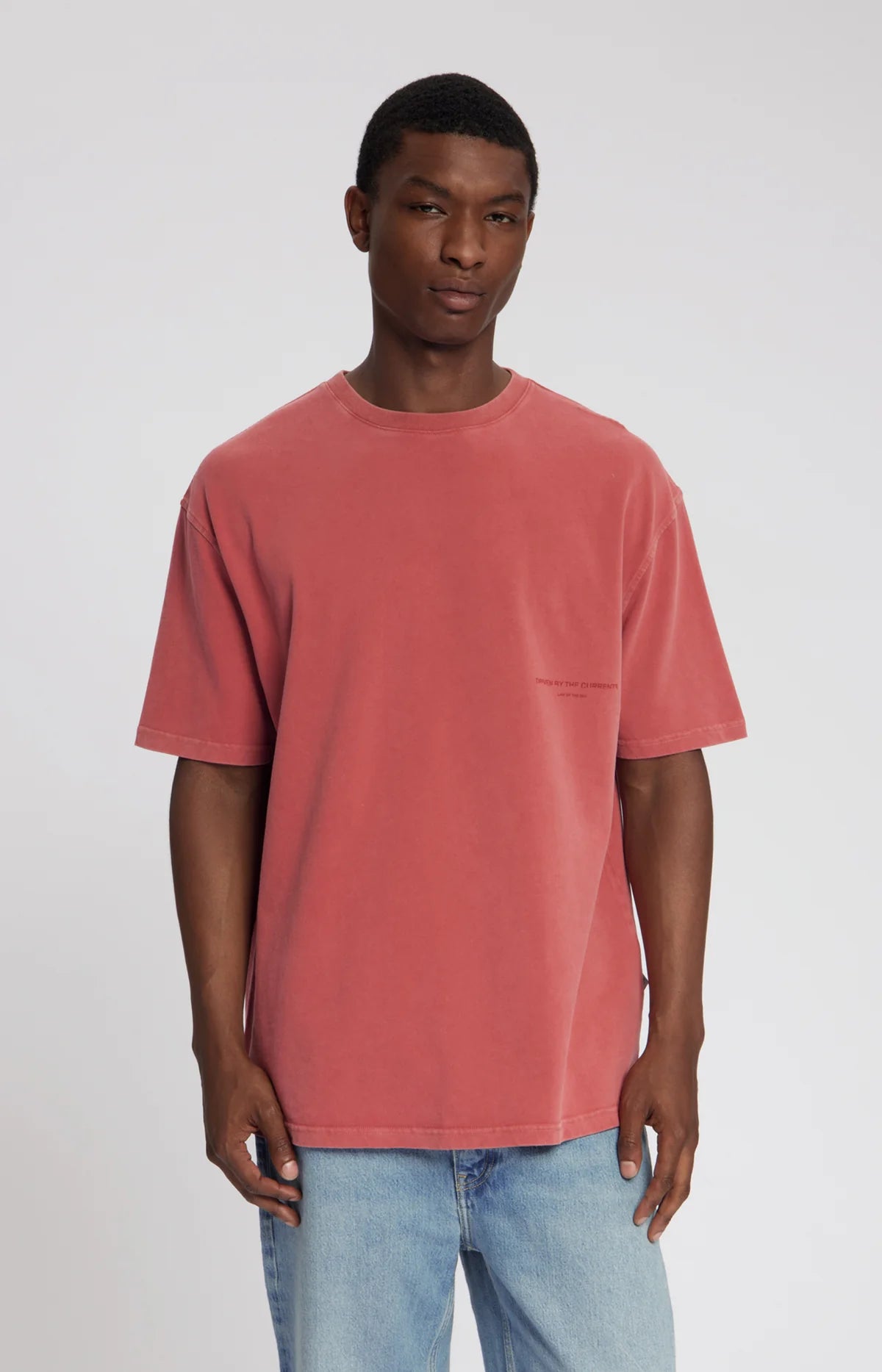 AQUALIS GARMENT DYED T-SHIRT Terra Red