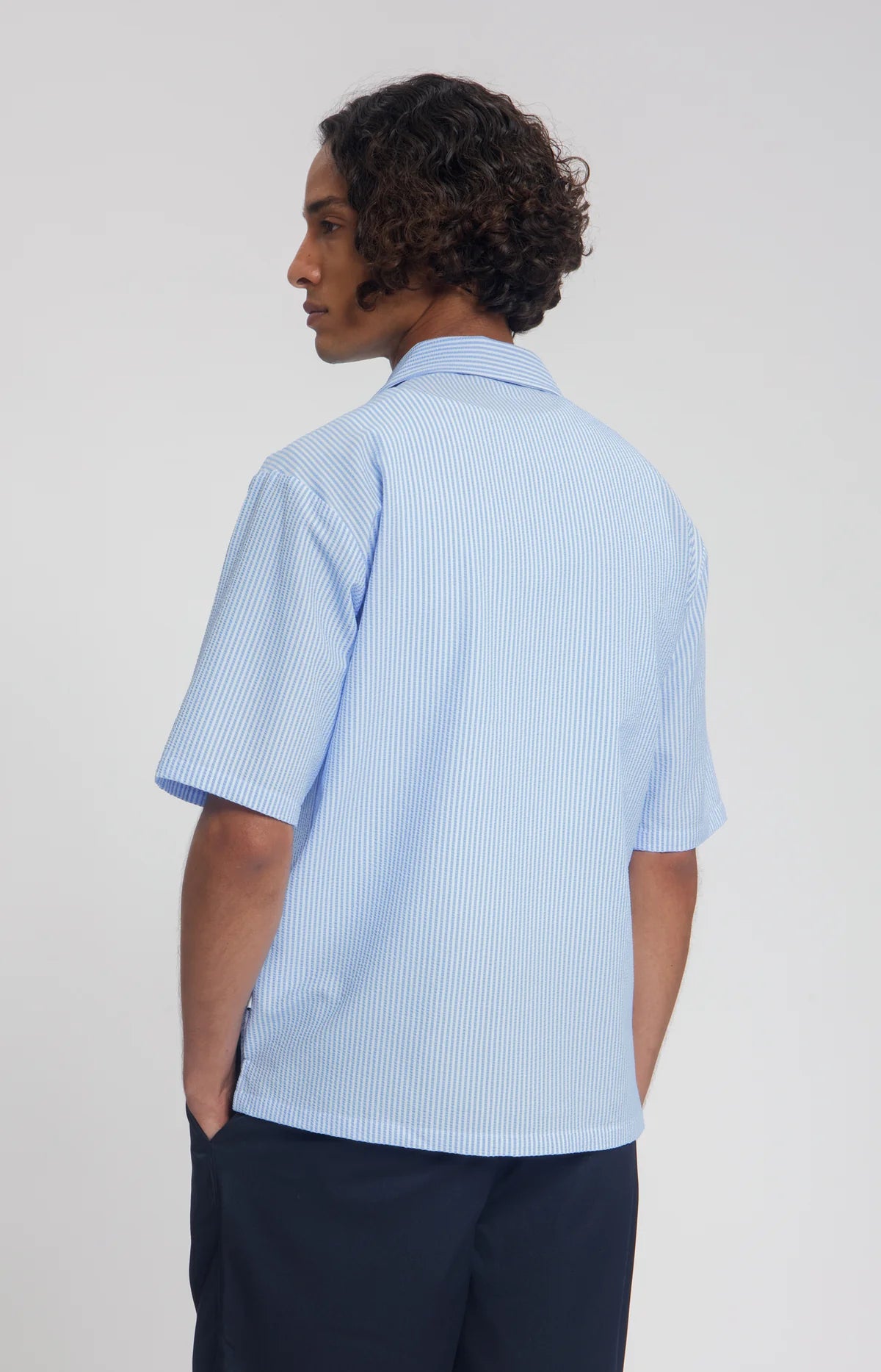 LAW OF THE SEA CORALYN SEERSUCKER STRIPED SHIRT