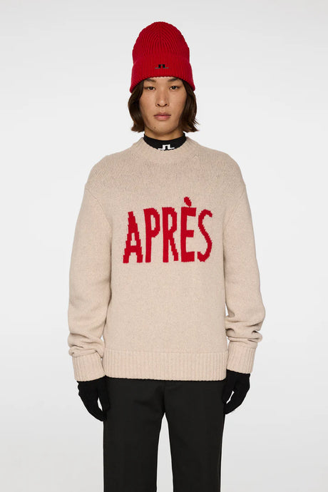 J.LINDEBERG Fabian Graphic Knit Sweater Moonbeam