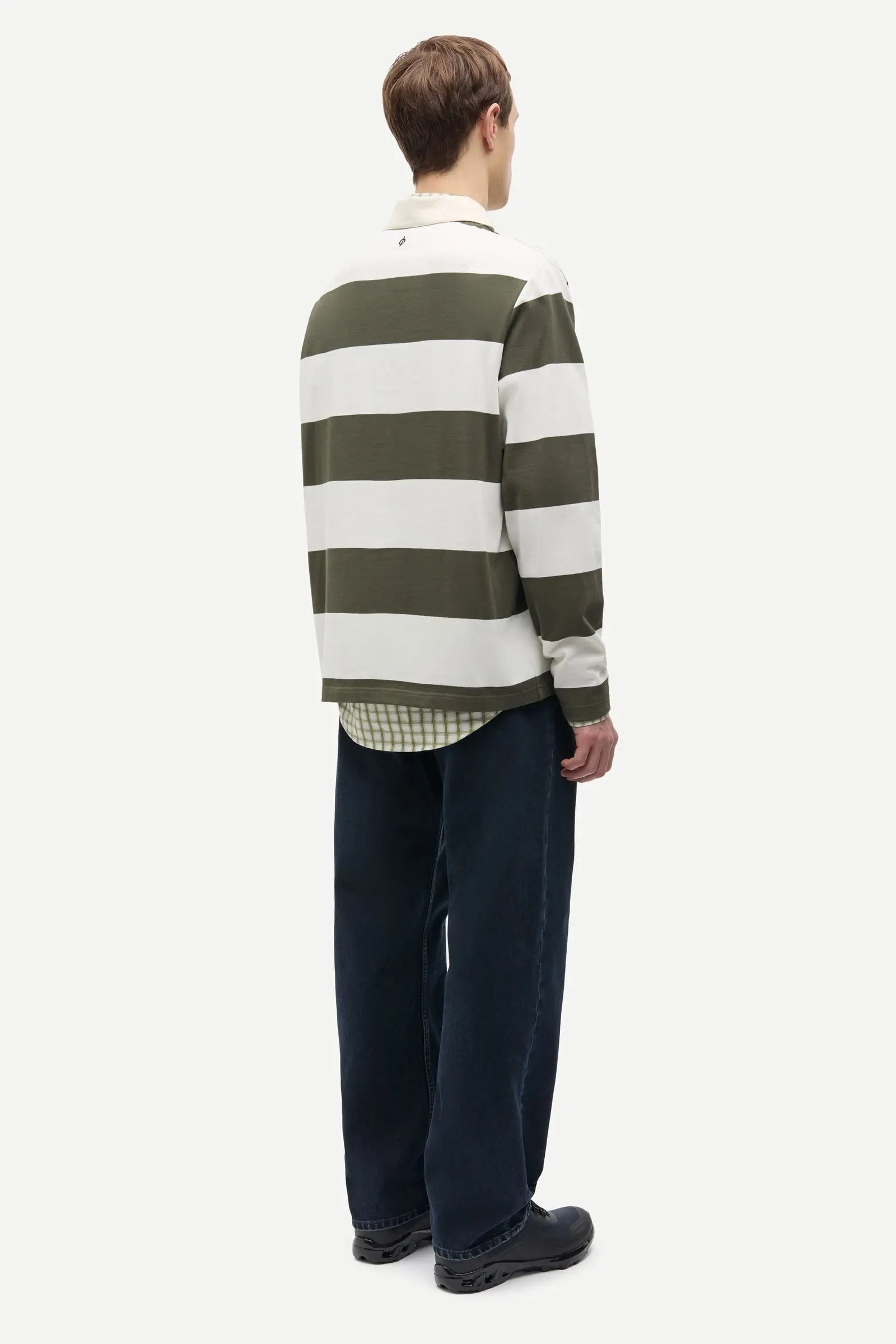 SAMSOE SAMSOE SAKEVIN X POLO LS 15512 Forest Night Stripe