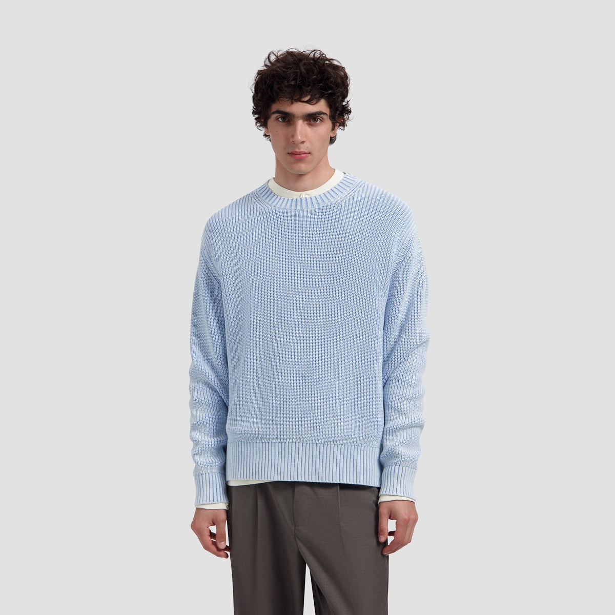 OLAF WASHED KNITTED ESSENTIAL CREW NECK - WINDSURFER