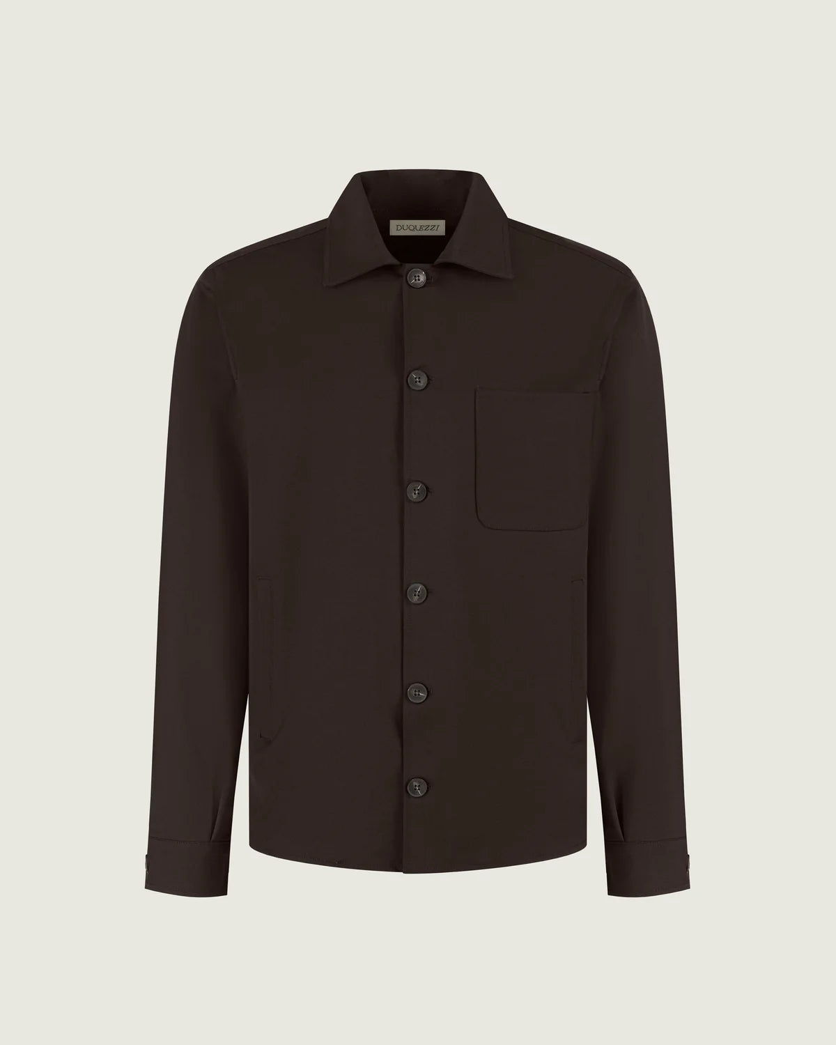 DUQUEZZI WOOL BLEND OVERSHIRT | DARK BROWN