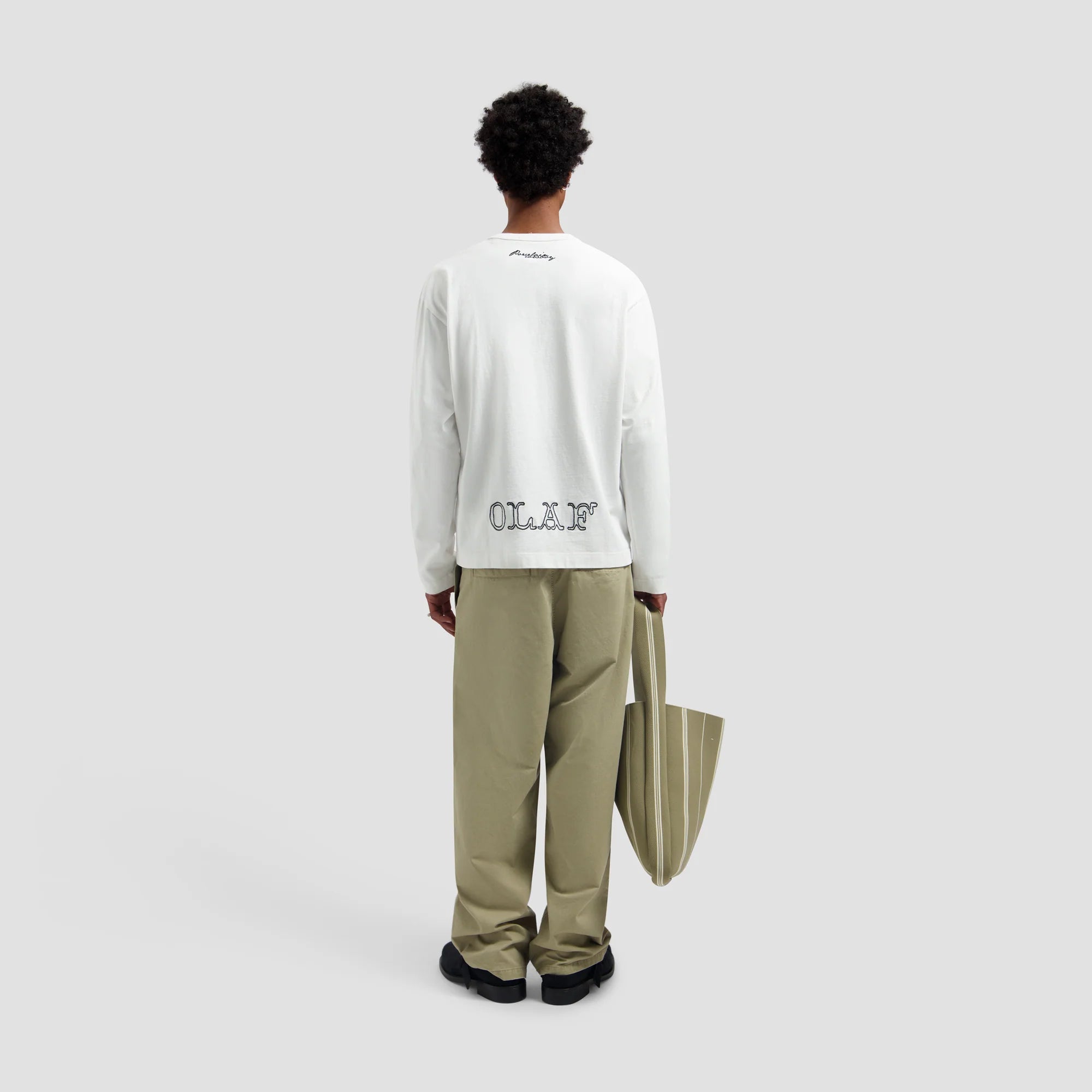 OLAF WESTERN LOGO LS TEE - OPTICAL WHITE