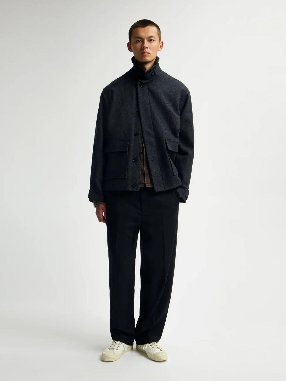 OLAF WOOL WORKWEAR JACKET Charcoal