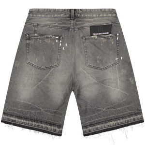 FEARLESS BLOOD DENIM SHORT Dark Grey Vintage