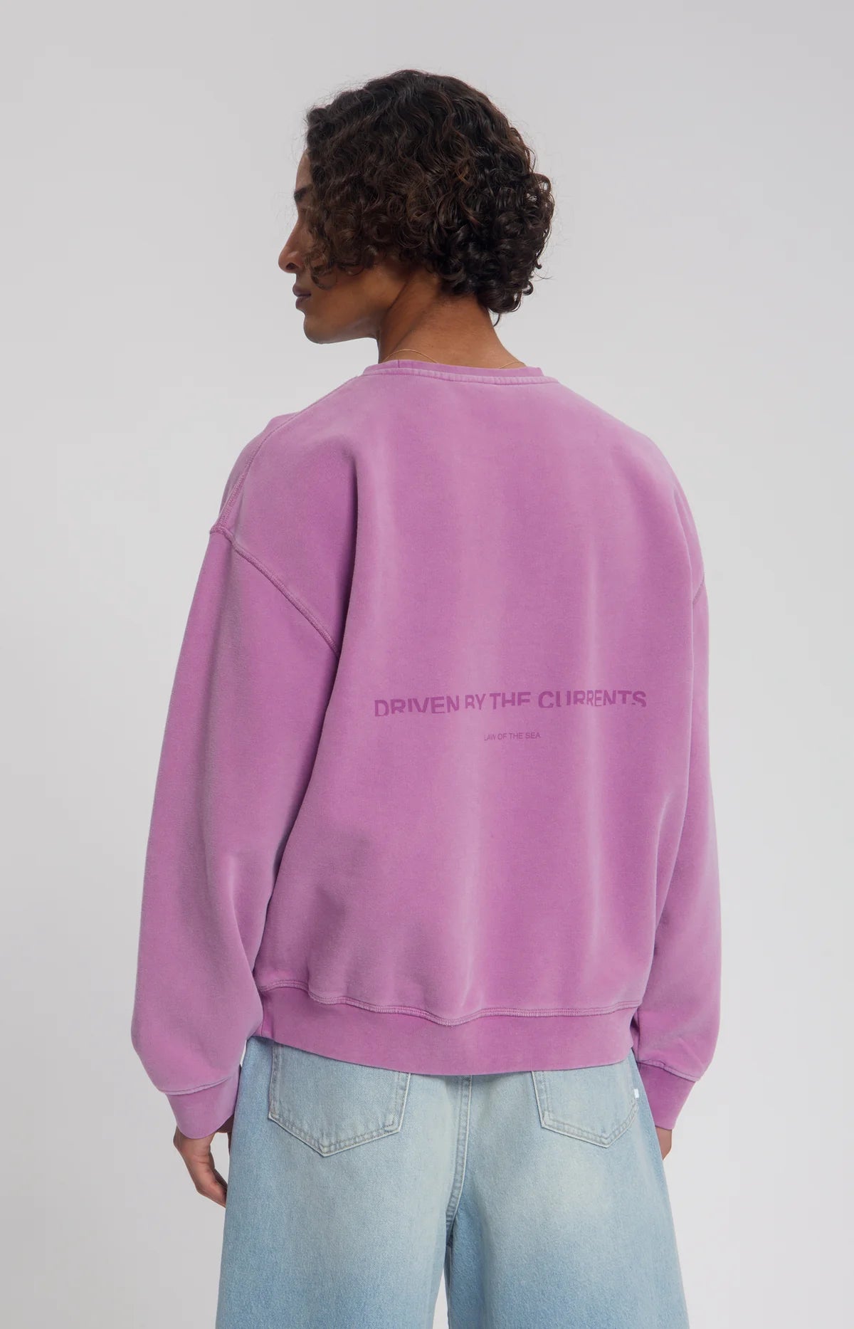 LAW OF THE SEA TORRIA GARMENT DYED SWEAT CREWNECK Mulberry