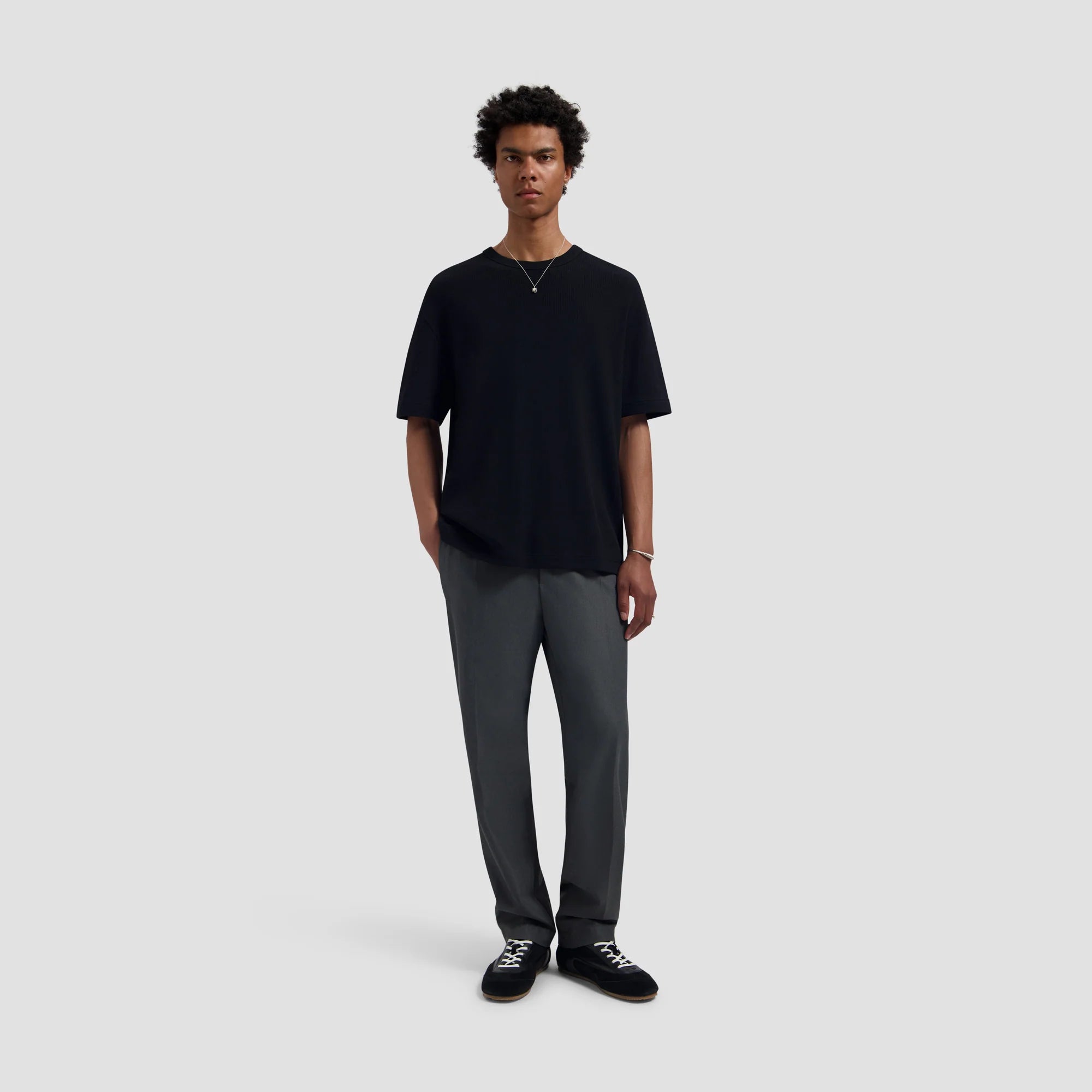 OLAF SLIM ELASTICATED PANT - CHARCOAL