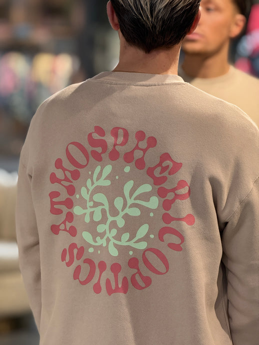 LAW OF THE SEA SWELL CREWNECK SWEATER WITH BACKPRINT Feather Grey