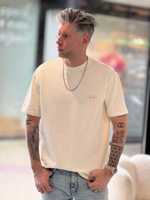 LAW OF THE SEA SUN ARTWORK TEE Coconut Milk
