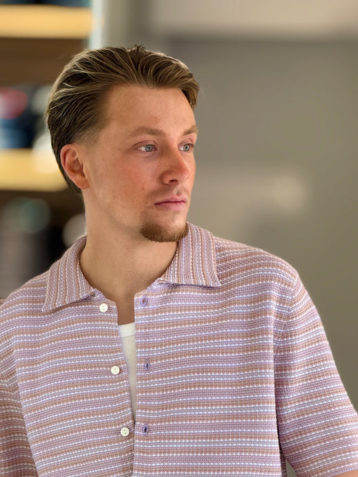 LAW OF THE SEA DENIS JACQUARD KNITTED SHIRT Desert Sand