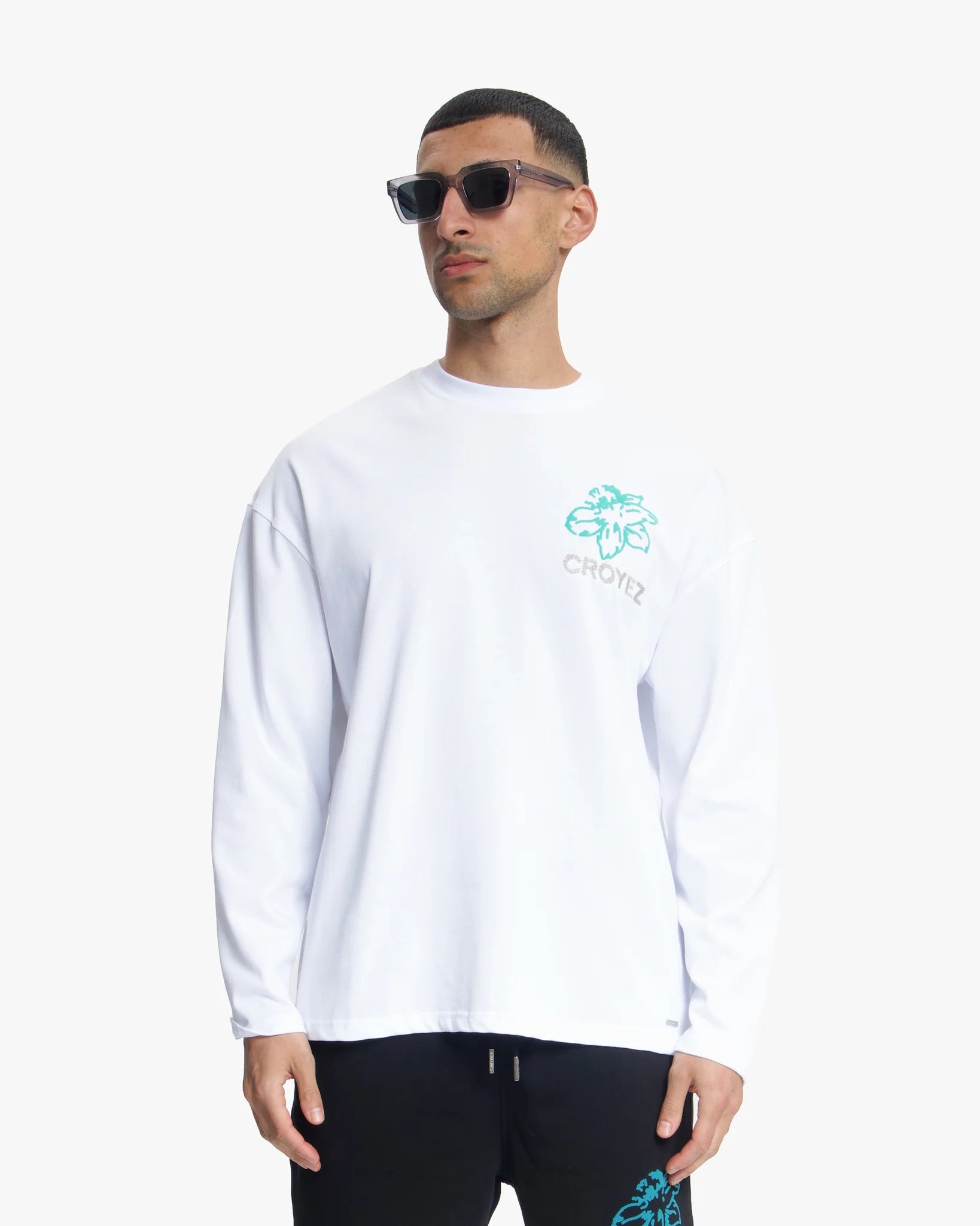 Croyez Gardener Longsleeve | White/Tiffany Blue