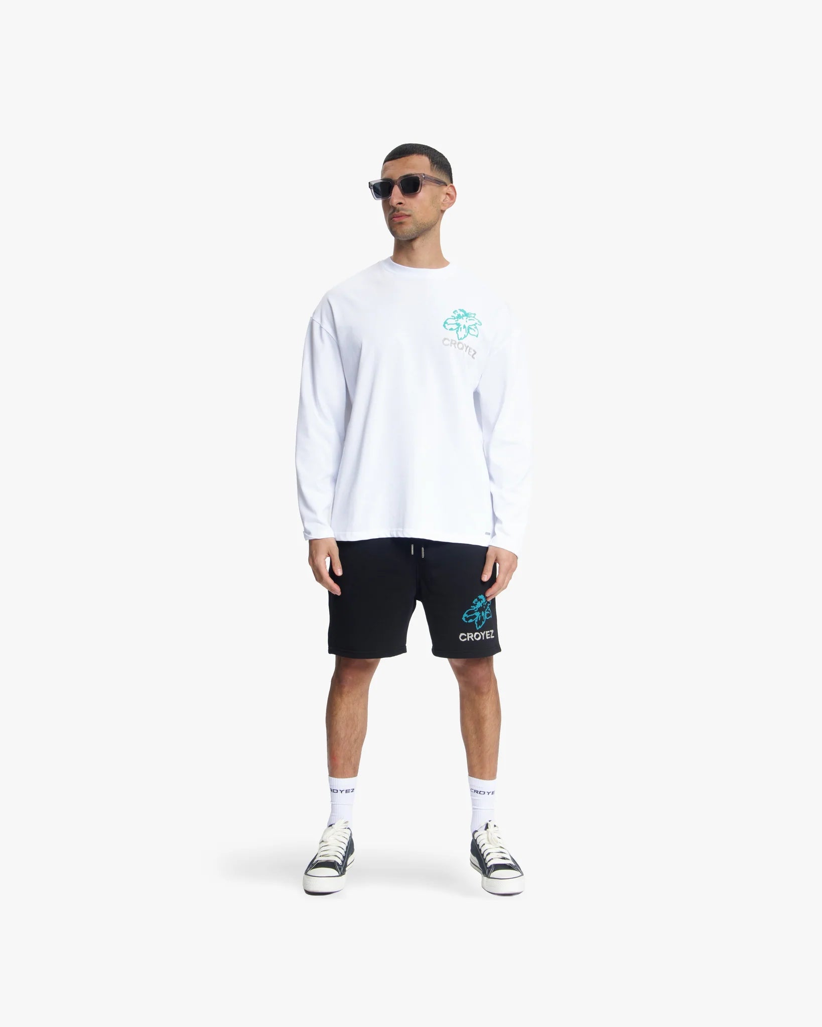 Croyez Gardener Longsleeve | White/Tiffany Blue