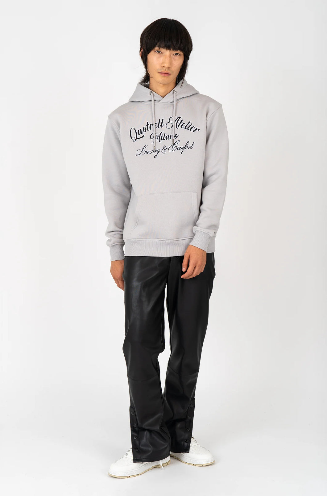 QUOTRELL ATELIER MILANO CHAIN HOODIE | STONE/WHITE