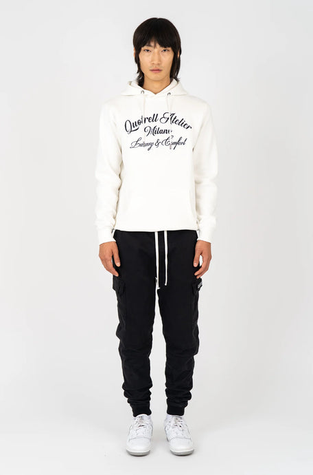 QUOTRELL ATELIER MILANO CHAIN HOODIE | OFF WHITE/WHITE