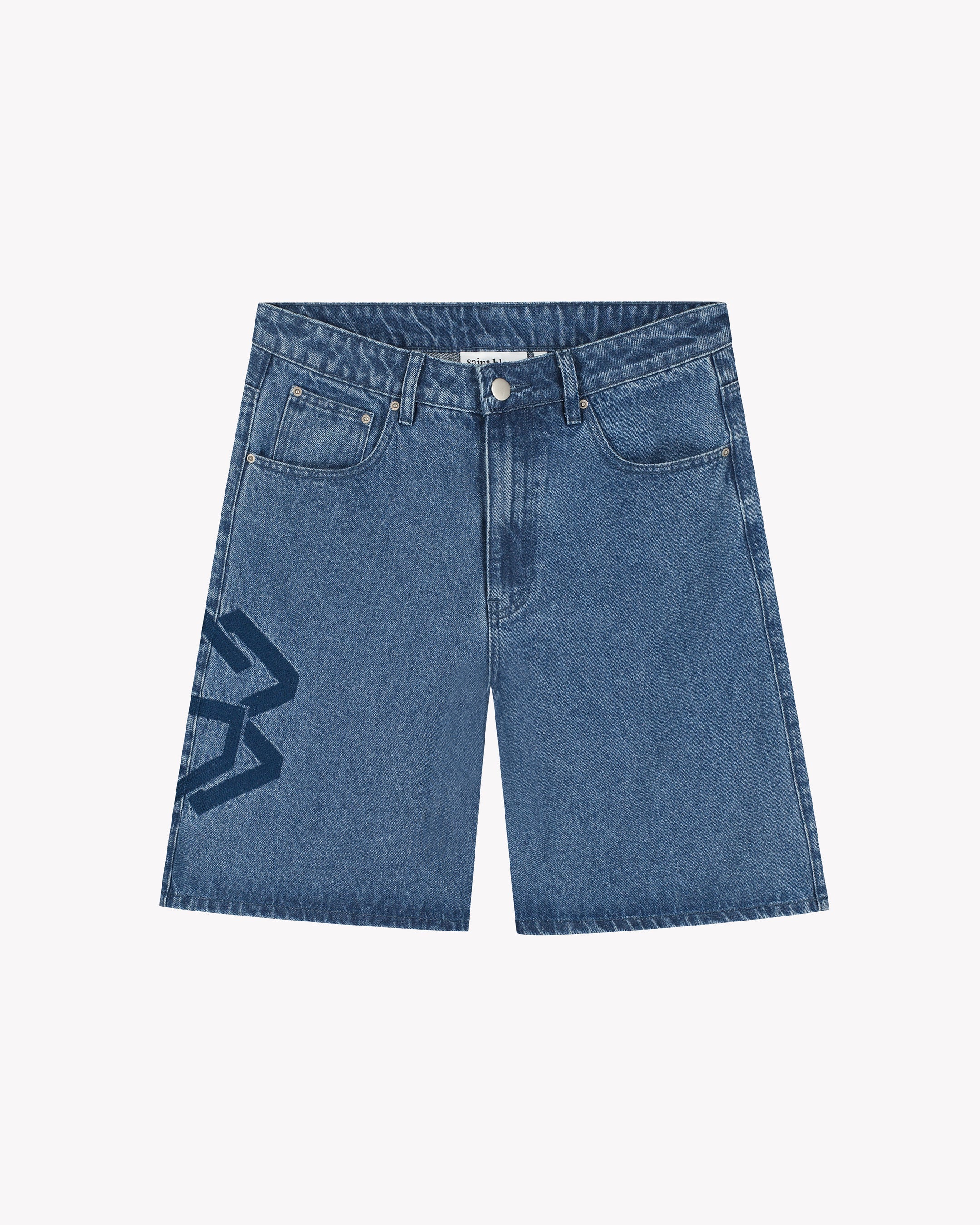 SAINT BLANC EDITOR DENIM SHORT Blue