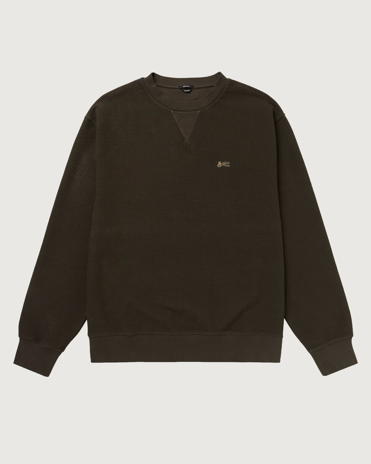 DENHAM SCISSOR WAFFLE KNIT Brown