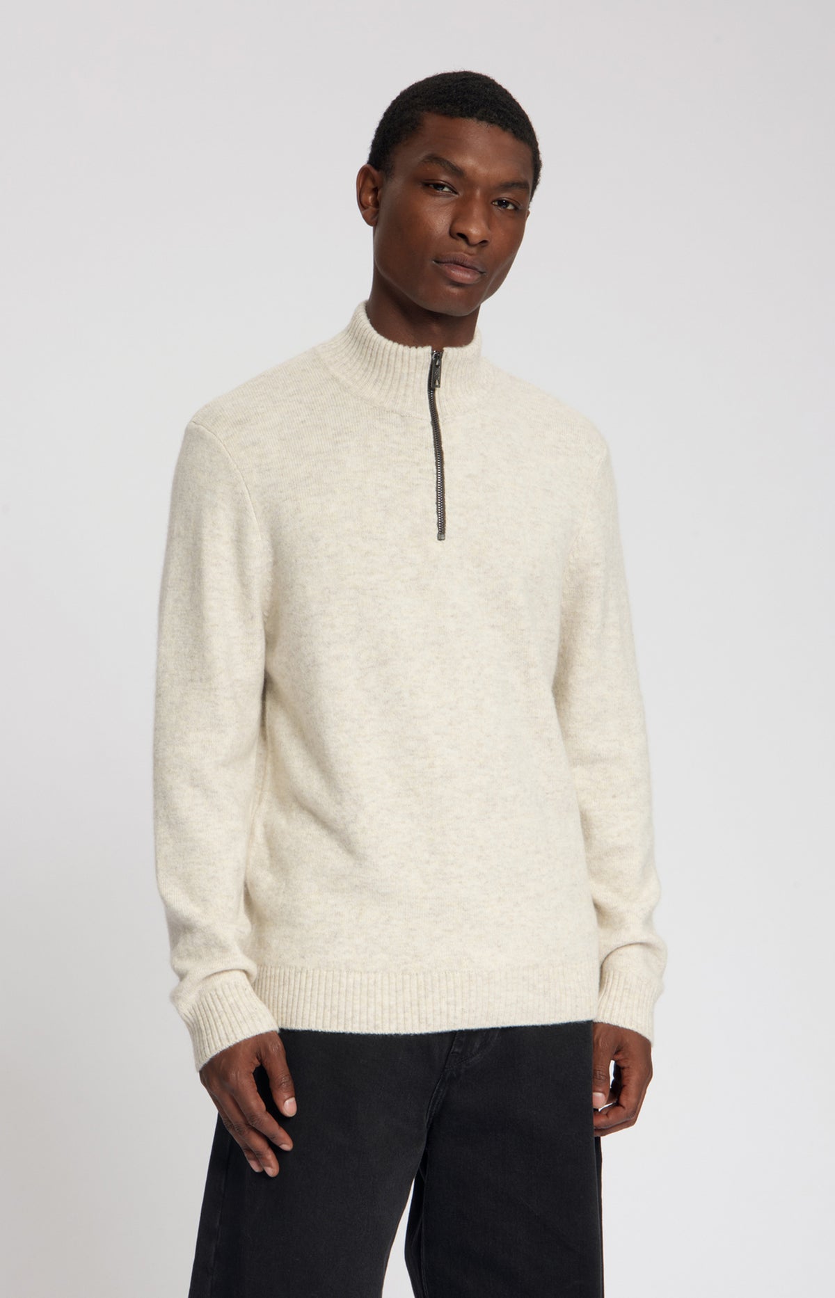 LAW OF THE SEA LAMAR KNITTED HALF ZIP Coconut Milk
