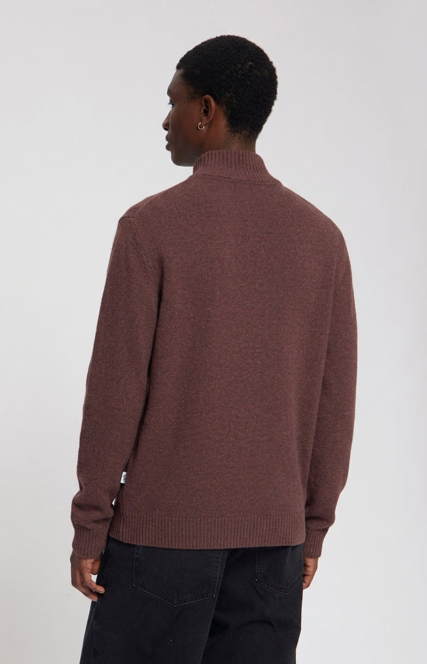 LAW OF THE SEA LAMAR KNITTED HALF ZIP Huckleberry
