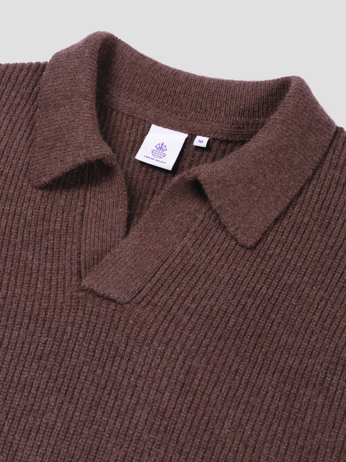 ARES KNITTED POLO Huckleberry