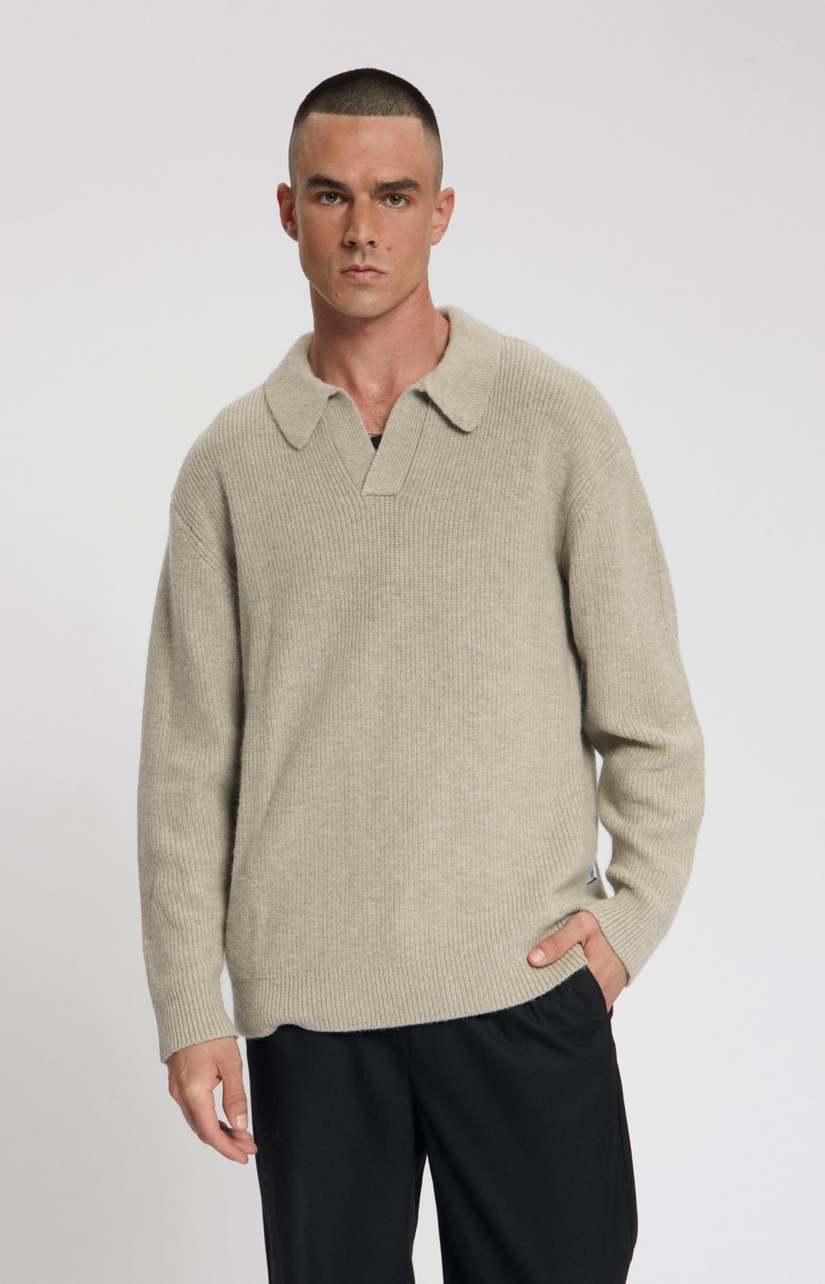 ARES KNITTED POLO Beige