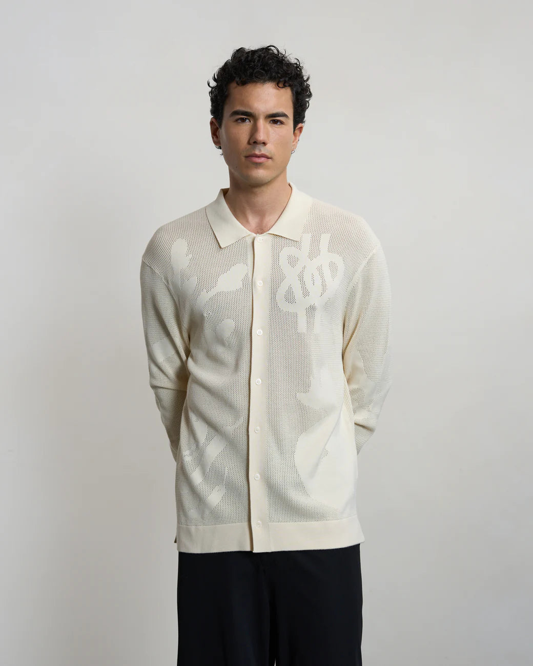 FILLING PIECES Knit Longsleeve Breaking Bread Antique White