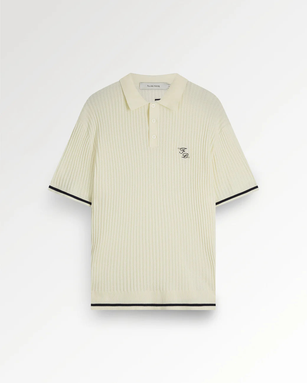 FILLING PIECES Fine Knit Polo Antique White