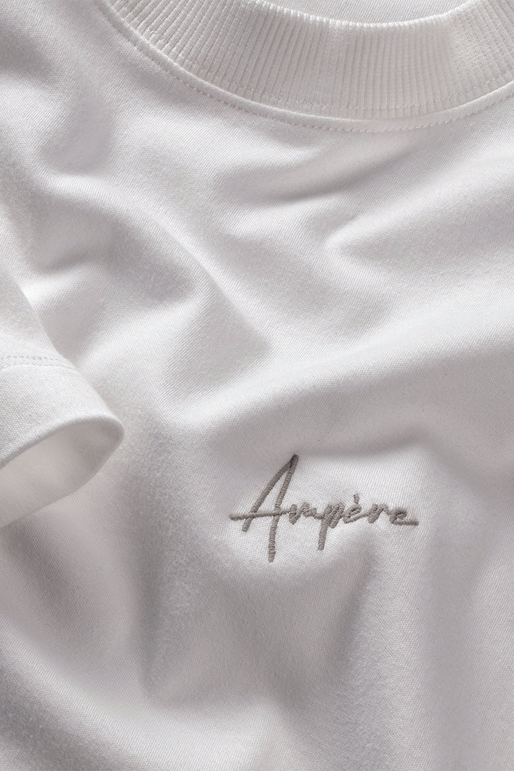 AMPÈRE August Interlock Tee in White