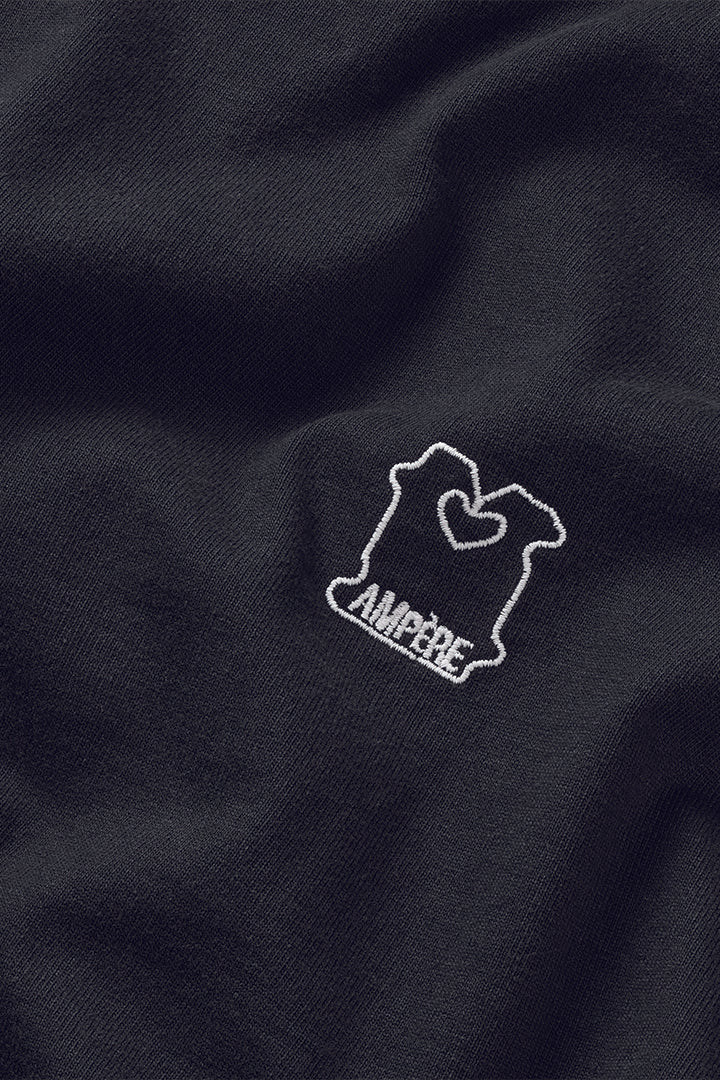 AMPÈRE August Dry Jersey OE Tee in Pirate Black