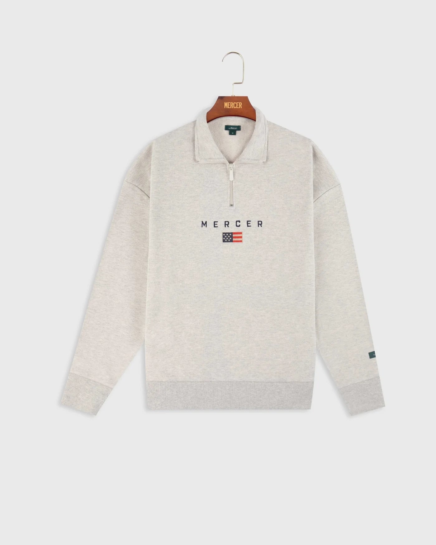 MERCER The Mercer Quarter Zip Grey