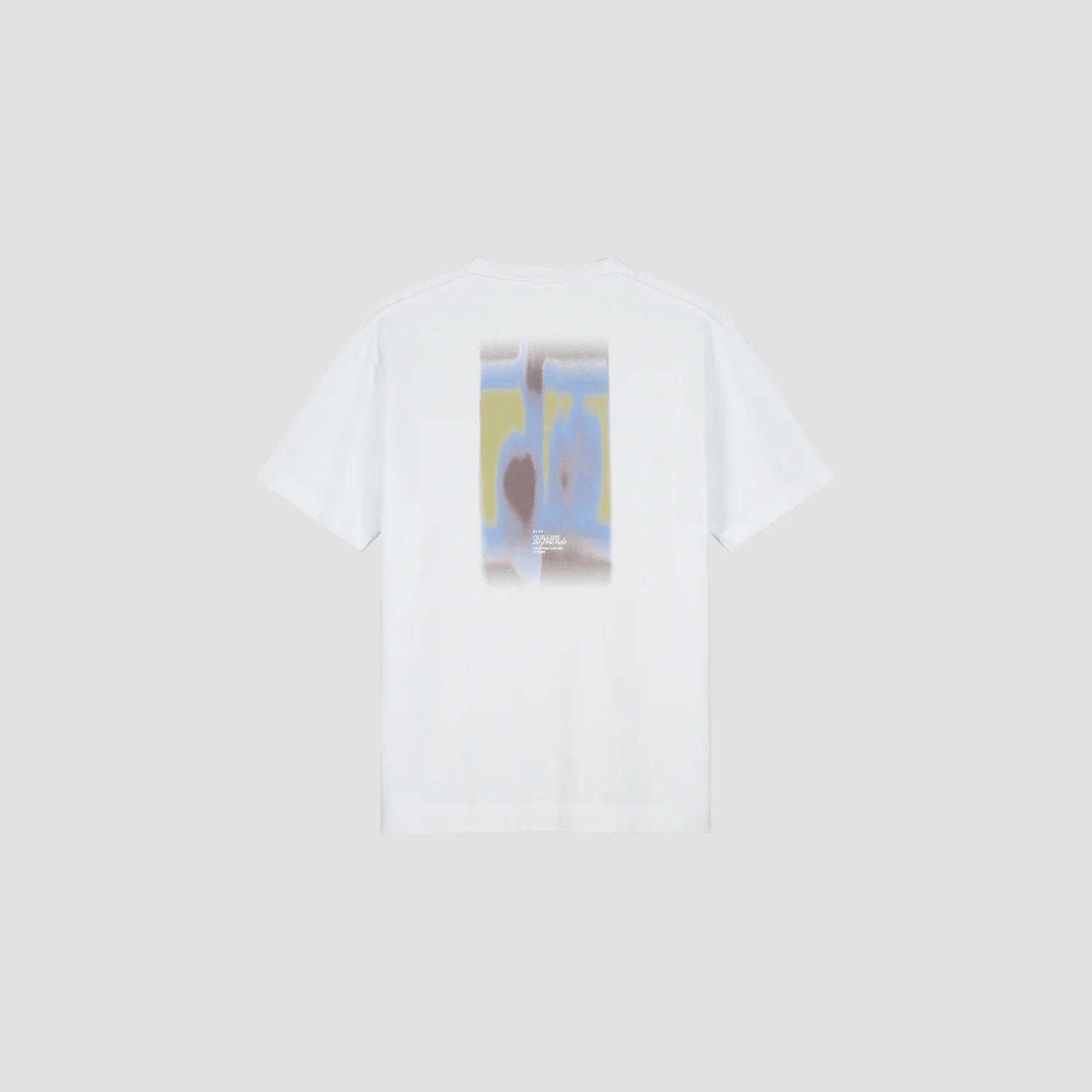 OLAF BRUSHSTROKE GRAPHIC BOXY TEE - OPTICAL WHITE