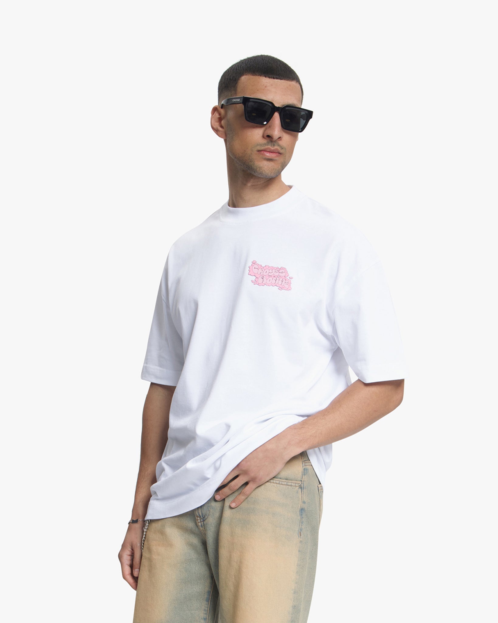 Croyez Fleur Heureuse T-Shirt White